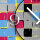 Abstrakt Streetart bunt Designer Wanduhr modernes Wanduhren Design leise kein ticken dixtime 3DS-0060