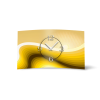 Abstrakt Retro braun orange Designer Wanduhr modernes...