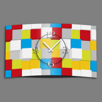 bunte Würfel Designer Wanduhr modernes Wanduhren...