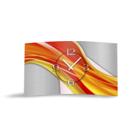 Abstrakt gelb rot Designer Wanduhr modernes Wanduhren...