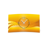 Abstrakt orange Designer Wanduhr modernes Wanduhren...