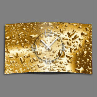 Wassertropfen gold Designer Wanduhr modernes Wanduhren...