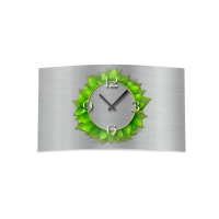 Motiv Blätter Laub Designer Wanduhr modernes...