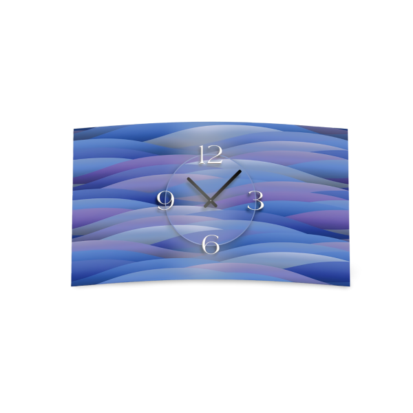 Abstrakt lila flieder Designer Wanduhr modernes Wanduhren Design leise kein ticken dixtime 3DS-0028