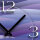 Abstrakt lila flieder Designer Wanduhr modernes Wanduhren Design leise kein ticken dixtime 3DS-0028