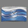 Abstrakt silber blau  Designer Wanduhr modernes Wanduhren Design leise kein ticken dixtime 3DS-0025