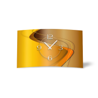 Abstrakt caramell braun Designer Wanduhr modernes...