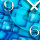 Abstrakt blau Designer Wanduhr modernes Wanduhren Design leise kein ticken dixtime 3DS-0016