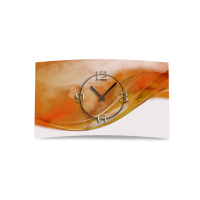 Abstrakt apricot Designer Wanduhr modernes Wanduhren...