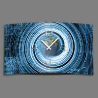 Abstrakt digitale Welt Designer Wanduhr modernes...