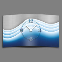 Abstrakt Wellen blau Designer Wanduhr modernes Wanduhren...