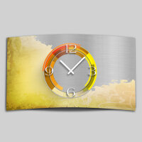Abstrakt gelb Designer Wanduhr modernes Wanduhren Design...