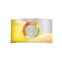 Abstrakt gelb Designer Wanduhr modernes Wanduhren Design...