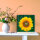 Tischuhr 30cmx30cm inkl. Alu-Ständer -Landschaftsbild Sonnenblume  geräuschloses Quarzuhrwerk -Wanduhr-Standuhr TU6040 DIXTIME