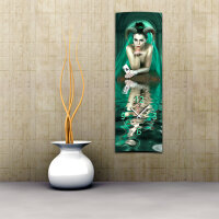 Wanduhr XXL 3D Optik Dixtime digital Frau Daemon 30x90 cm...