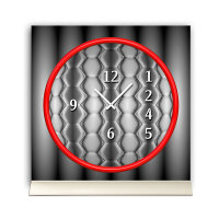 Tischuhr 30cmx30cm inkl. Alu-Ständer -grafisches...