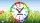 Bunte Kinder-Lernuhr Blumenwiese, leise kein ticken, dixtime 3DS-0432