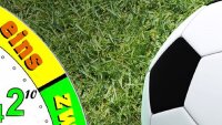 Kinder-Lernuhr Fussball und Rasen, leise kein ticken, dixtime 3DS-0435