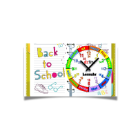 Modern-Stylische Kinder-Lernuhr Ringbuch, leise kein...