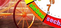 Märchen Kinder-Lernuhr Kutsche und Schloß, leise kein ticken, dixtime 3DS-0440