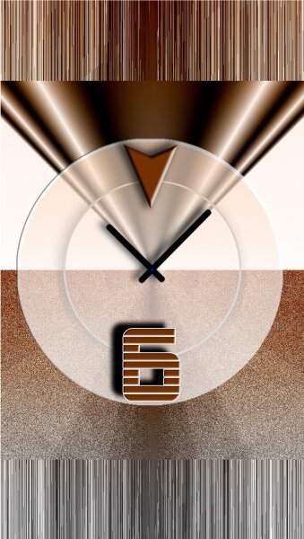 Abstrakt braun Designer Wanduhr modernes Wanduhren Design leise kein ticken dixtime 3DS-0441