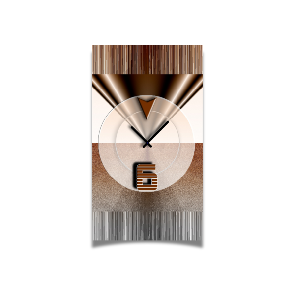 Abstrakt braun Designer Wanduhr modernes Wanduhren Design leise kein ticken dixtime 3DS-0441