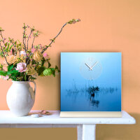 Tischuhr 30cmx30cm inkl. Alu-Ständer-...