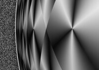 Tischuhr 30cmx30cm inkl. Alu-Ständer -abstraktes Design grau schwarz geräuschloses Quarzuhrwerk -Wanduhr-Standuhr TU6021 DIXTIME