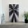 Digital Designer Wanduhr hochkant, Art abstrakt sw modernes Wanduhren Design, leise kein ticken, dixtime 3D-0442
