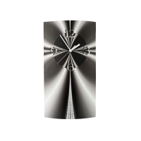 Digital Designer Wanduhr hochkant, Art abstrakt sw...