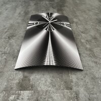 Digital Designer Wanduhr hochkant, Art abstrakt sw...