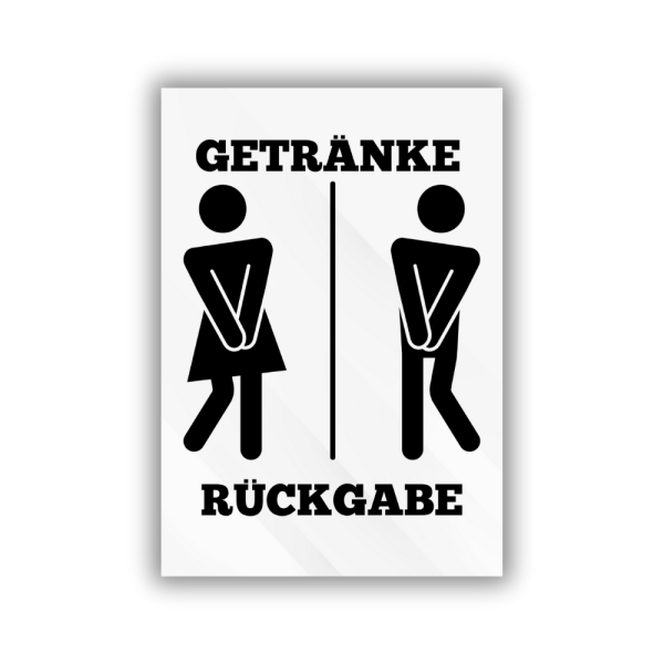 Premium Alu-Dibond Wandbild Getränkerückgabe – sofort aufhängbereit