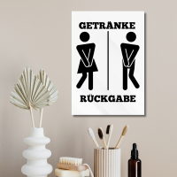 Premium Alu-Dibond Wandbild Getränkerückgabe...