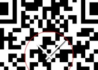 Tischuhr 30cmx30cm inkl. Alu-Ständer -modernes Design QR-Code schwarz weiß geräuschloses Quarzuhrwerk -Wanduhr-Standuhr TU5069 DIXTIME