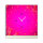 Tischuhr 30cmx30cm inkl. Alu-Ständer -modernes Design pink Sternchen Girl-Style geräuschloses Quarzuhrwerk -Kaminuhr-Standuhr TU5050 DIXTIME