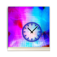 Tischuhr 30cmx30cm inkl. Alu-Ständer -modernes...