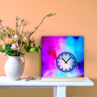 Tischuhr 30cmx30cm inkl. Alu-Ständer -modernes...