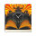 Tischuhr 30cmx30cm inkl. Alu-Ständer -abstraktes Design  schwarz orange gelb rot geräuschloses Quarzuhrwerk -Wanduhr-Standuhr TU3160 DIXTIME