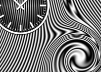 Tischuhr 30cmx30cm inkl. Alu-Ständer - modernes Design grau schwarz geräuschloses Quarzuhrwerk -Wanduhr-Standuhr TU3159 DIXTIME