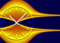 Tischuhr 30cmx30cm inkl. Alu-Ständer -edles Design blau orange geräuschloses Quarzuhrwerk  -Kaminuhr-Standuhr TU3156 DIXTIME
