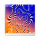 Tischuhr 30cmx30cm inkl. Alu-Ständer -abstraktes Design Space blau orange geräuschloses Quarzuhrwerk -Kaminuhr-Standuhr TU3093 DIXTIME
