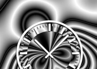 Tischuhr 30cmx30cm inkl. Alu-Ständer -edles Design schwarz grau geräuschloses Quarzuhrwerk -Kaminuhr-Standuhr TU3089 DIXTIME