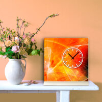 Tischuhr 30cmx30cm inkl. Alu-Ständer - modernes...