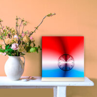 Tischuhr 30cmx30cm inkl. Alu-Ständer -schlichtes...