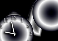 Tischuhr 30cmx30cm inkl. Alu-Ständer -modernes Design, geräuschloses Quarzuhrwerk -Kaminuhr-Standuhr TU3071 DIXTIME