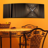 Wanduhr XXL 3D Optik Dixtime abstrakt bronze 30x90 cm...