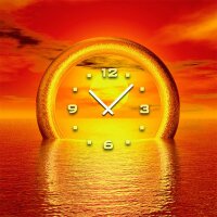 3088 Dixtime Designer Wanduhr, Sonnenuntergang,...